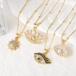 AS jewelry summer new all-match turtle devil eye pearl pendant necklace clavicle chain female nku59