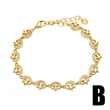 AS jewelry four-leaf clover bracelet female gold-plated full zircon love heart moon bracelet brk36