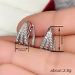 New European and American earrings for women with triangular geometric design, exquisite and elegant popular jewelry