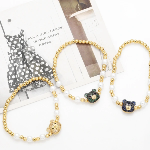 Clearance hot sale simple bear bracelet pearl bracelet style simple temperament bracelet brk79