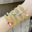European and American jewelry creative personality fashion trend bracelet hip hop metal round bead multi-layer bracelet bre35