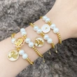 AS jewelry cross pendant bracelet gold-plated oil-inlaid zircon Madonna bracelet bra63