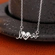  Fashion letter pendant clavicle chain heart-shaped love animal cat paw dog paw necklace for girlfriend gift