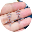 Simple temperament five-pointed star earrings for women, fashionable internet celebrity, versatile star earrings, niche design earrings