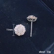 Live broadcast earrings French micro-inlaid zircon flower earrings for women small fresh floral earrings