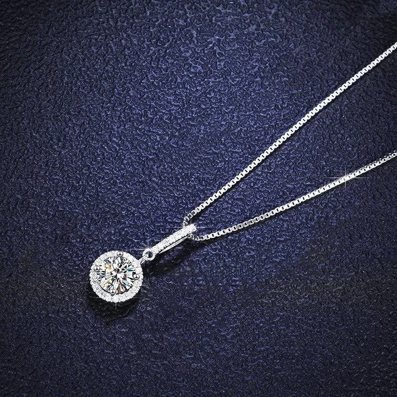 French socialite circle necklace high-end retro simple full diamond women's pendant clavicle chain (including chain)