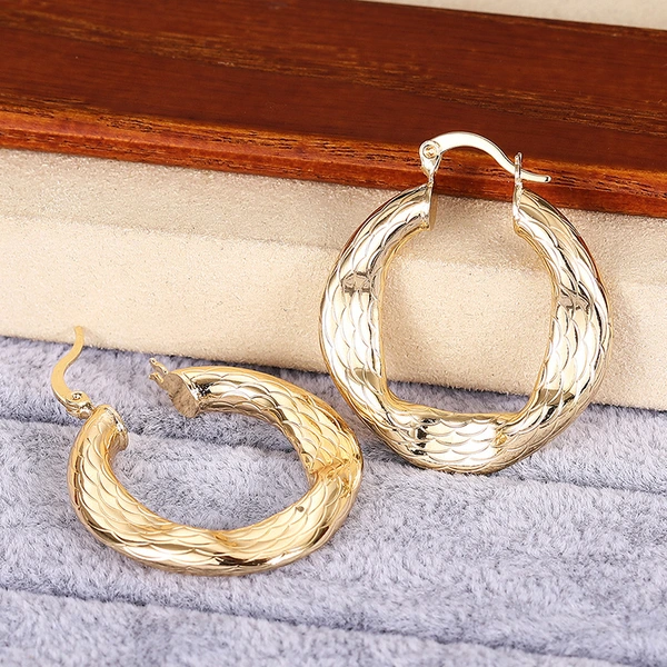 Live broadcast hot irregular earrings for women, metal electroplating, high-end style jewelry, flat niche jewelry