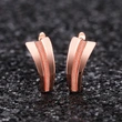 Joom's new copper earrings, metal geometric couple earrings, temperament European and American celebrity earrings