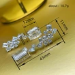 New personality geometric earrings quadrilateral high-end bridal earrings generous temperament irregular earrings