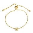 AS jewelry full zirconium 26 English letters bracelet copper plated real gold adjustment jewelry brm62