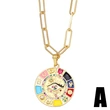 Micro-inlaid colored zircon lucky charm pendant European and American fashion diamond butterfly necklace clavicle chain nkb114