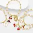 AS jewelry European and American hot-selling pearl fruit cherry strawberry pendant bracelet gold-plated bracelet brm81