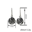  Direct selling forest retro earrings for women rose antique silver jewelry small fresh elegant lady style accessories