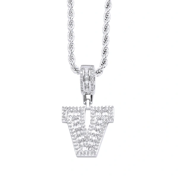 Clearance jewelry hot sale square 26 English letters pendant gold-plated necklace clavicle chain female nkb369