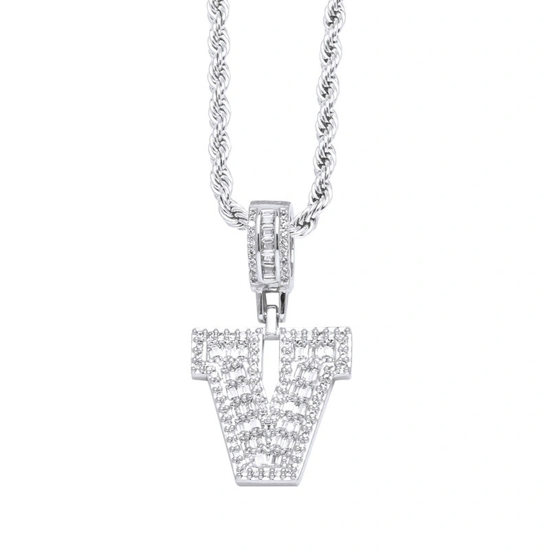 Clearance jewelry hot sale square 26 English letters pendant gold-plated necklace clavicle chain female nkb369