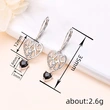  European and American fairy style earrings for women, heart-shaped hollow earrings, popular and fashionable literary style