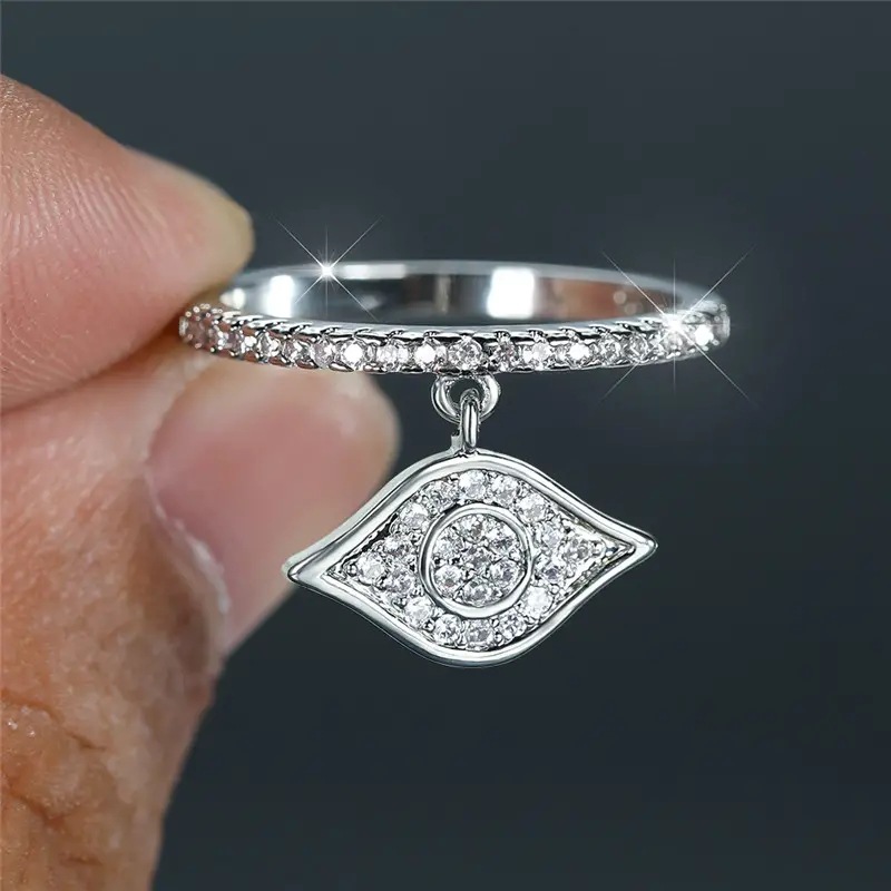 Mysterious high-end hot selling personality pendant ring female eye geometric design single ring fashion super hot style