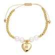 AS jewelry bracelet pearl heart bracelet female gold-plated colored zircon hand jewelry bre75