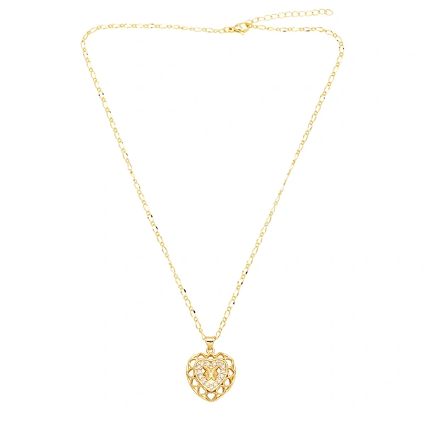 Hot selling zircon inlaid heart necklace for women temperament versatile clavicle necklace jewelry wholesale nkb866