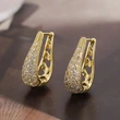 Temperament versatile U-shaped earrings for women, exquisite and small, elegant jewelry, hot-selling popular online celebrity style jewelry