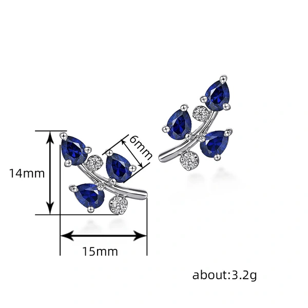 European and American leaf fruit earrings temperament teardrop-shaped earrings new Korean versatile creative earrings