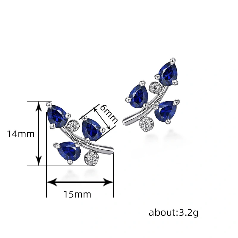  European and American leaf fruit earrings temperament teardrop-shaped earrings new Korean versatile creative earrings