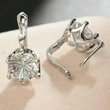 Korean round super flash zircon earrings simple and versatile classic crystal earrings fashionable OL earrings wholesale