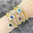 AS jewelry hot selling love pendant bracelet gold-plated full zircon hand jewelry bracelet brf07
