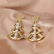  Christmas light luxury style earrings for women Christmas design earrings European and American temperament ladies hot style
