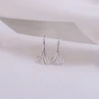  Forest style literary leaf earrings small fresh temperament sprouting young leaf ear hook Korean personality student ear clip