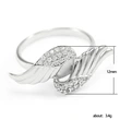 European and American new ring creative angel wings zircon women's ring manufacturers wholesale