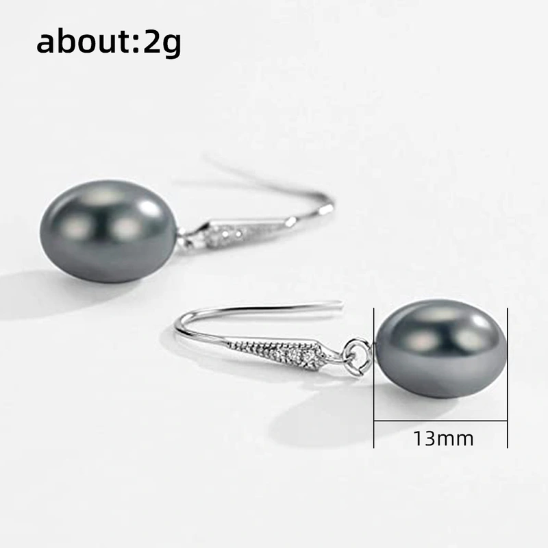Source factory elegant temperament imitation pearl earrings Baroque light luxury black pearl ear hooks new