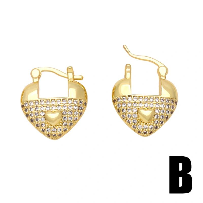 Cold style love earrings light luxury high-end peach heart earrings temperament simple and versatile heart-shaped earrings ert08