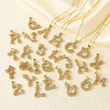 AS jewelry European and American new 26 English letters pendant necklace copper plated 18k gold clavicle chain nkb327