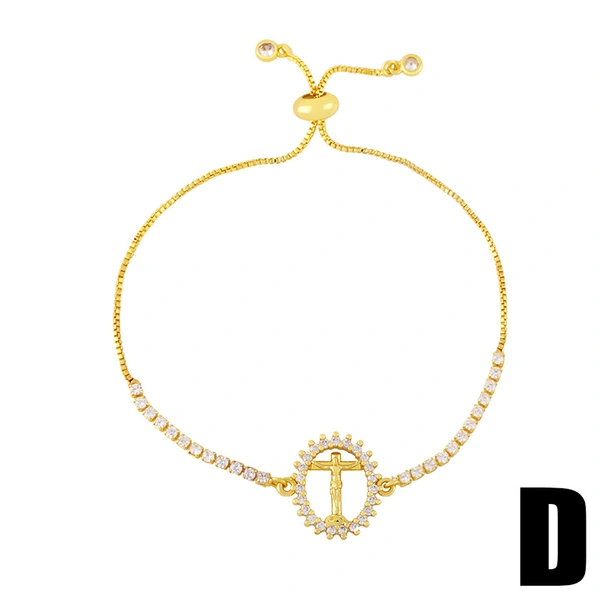 Internet celebrity girlfriend bracelet niche design simple cross tree of life zircon bracelet European and American hand jewelry bre15