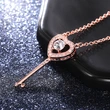New women's fashion love key pendant necklace niche high-end trend clavicle chain female