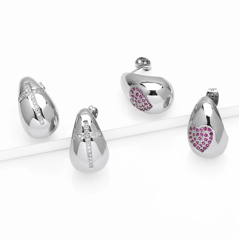 Hot selling water drop earrings for women gold-plated love cross butterfly earrings earrings jewelry erz77