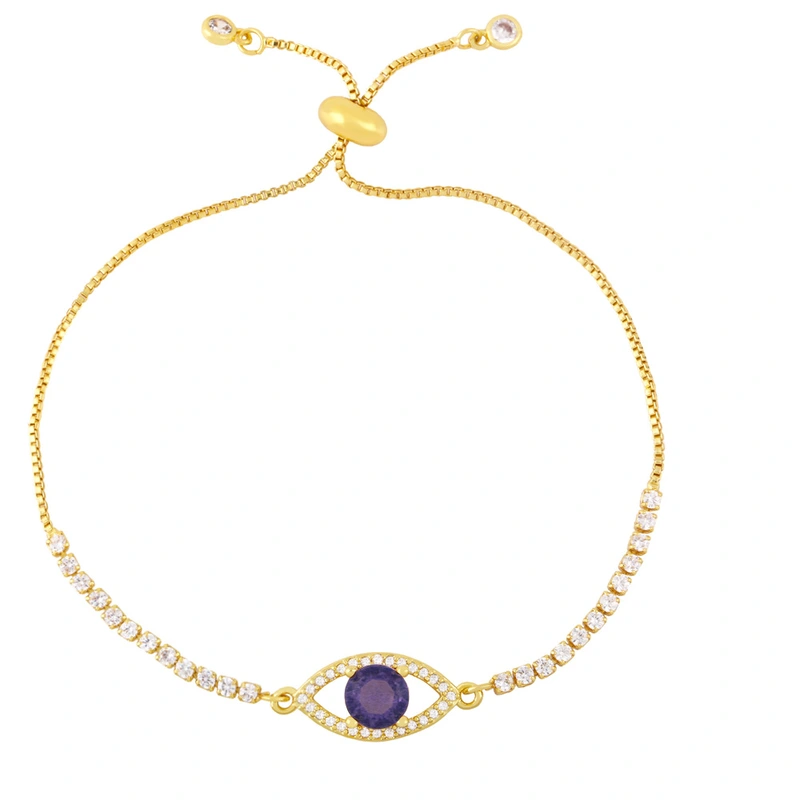 2023 Hot Sale New Devil's Eye Bracelet European and American Internet Celebrity Zircon Bracelet Women Adjustable BRE45