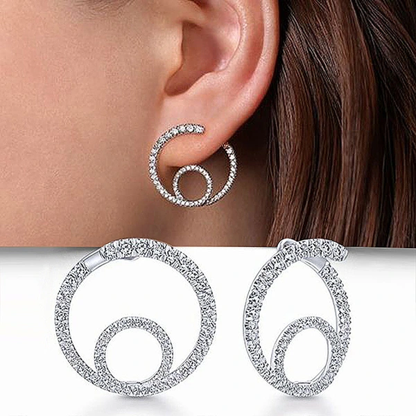  European and American hot-selling geometric line earrings, fashionable and light luxury design earrings for women, daily matching