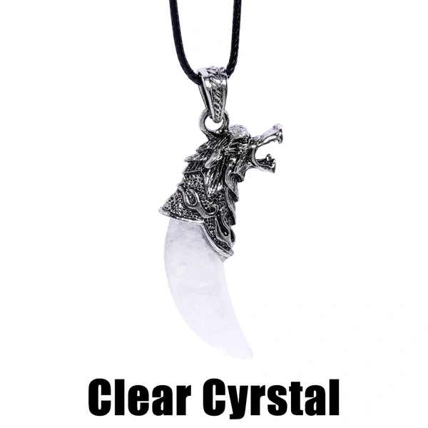 European and American jewelry white crystal moon teardrop-shaped tree of life pendant copper wire winding necklace wholesale nkr91