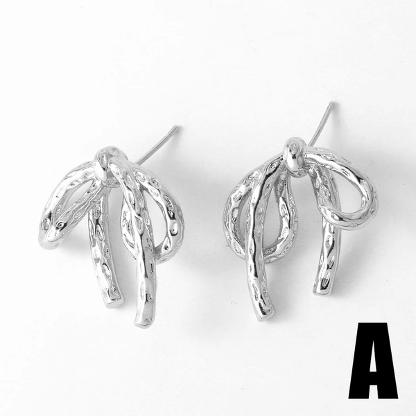 AS jewelry studs source hot selling bow earrings female gold-plated zircon earrings earrings erz30