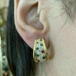 Factory direct sales of new earrings for women, colorful, Middle Eastern, ethnic style jewelry, niche geometric design