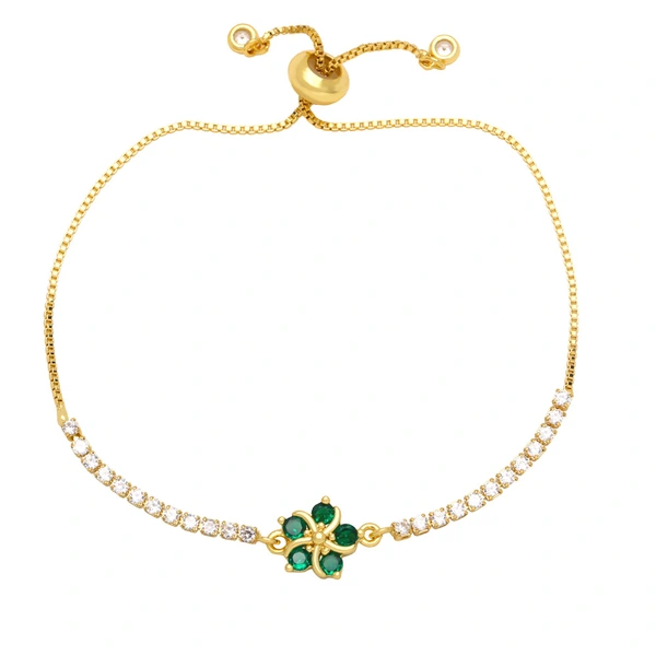 Zircon flower bracelet women's European and American simple niche design bracelet net celebrity personality hand jewelry brh17