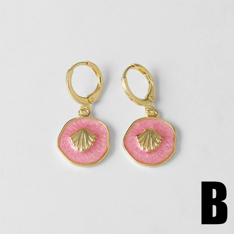 AS jewelry Europe and the United States hot selling ocean wind oil whale pendant earrings copper plated 18k gold earrings era283