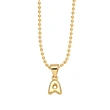 Hot sale 26 letters necklace female copper plated real gold polished letter pendant clavicle chain nkq67