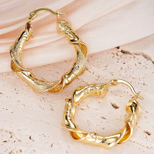 Hot-selling Middle Eastern design earring knob irregular metal accessories Internet celebrity style new style