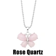 Crystal agate butterfly necklace for women 2023 new European and American hot selling pendant necklace wholesale nkb612
