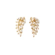 AS jewelry love irregular earrings female electroplated real gold inlaid zircon earrings era388