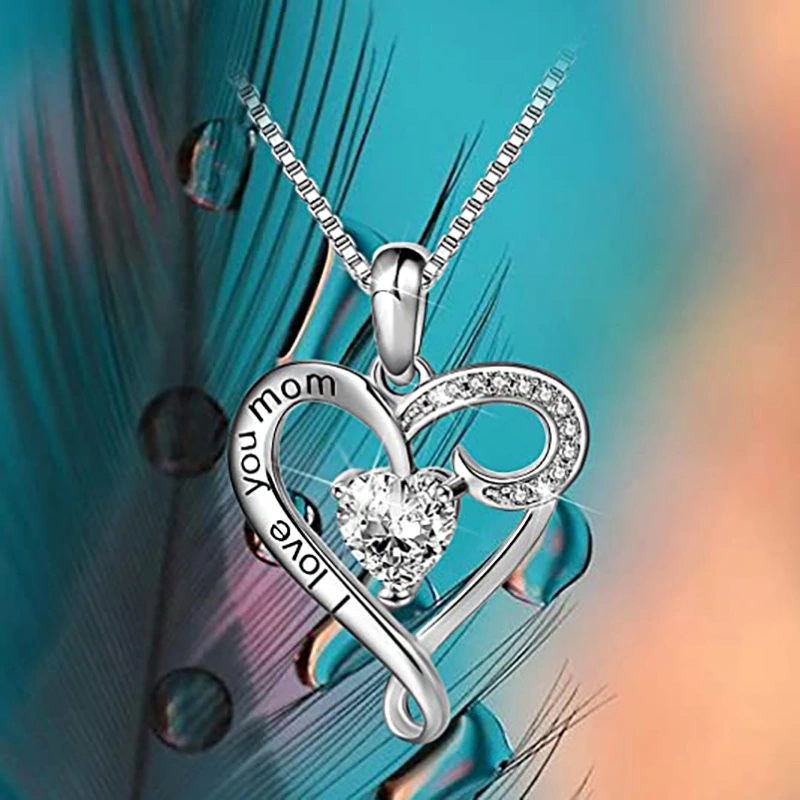 WISH hot-selling mother's love necklace new European and American fashion single product letter box chain