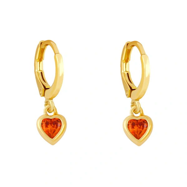 AS jewelry zircon earrings simple female niche design retro earrings net celebrity small love earrings erx80